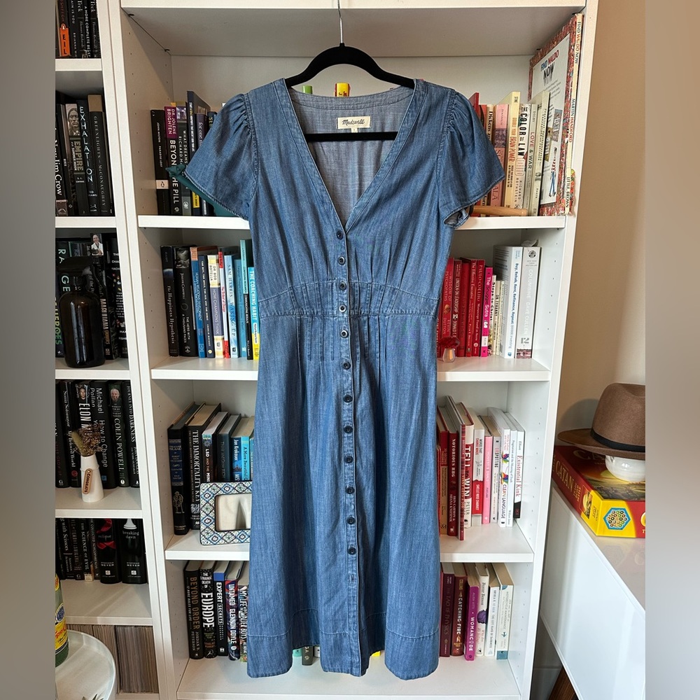 Madewell Chambray Blue Midi Dress